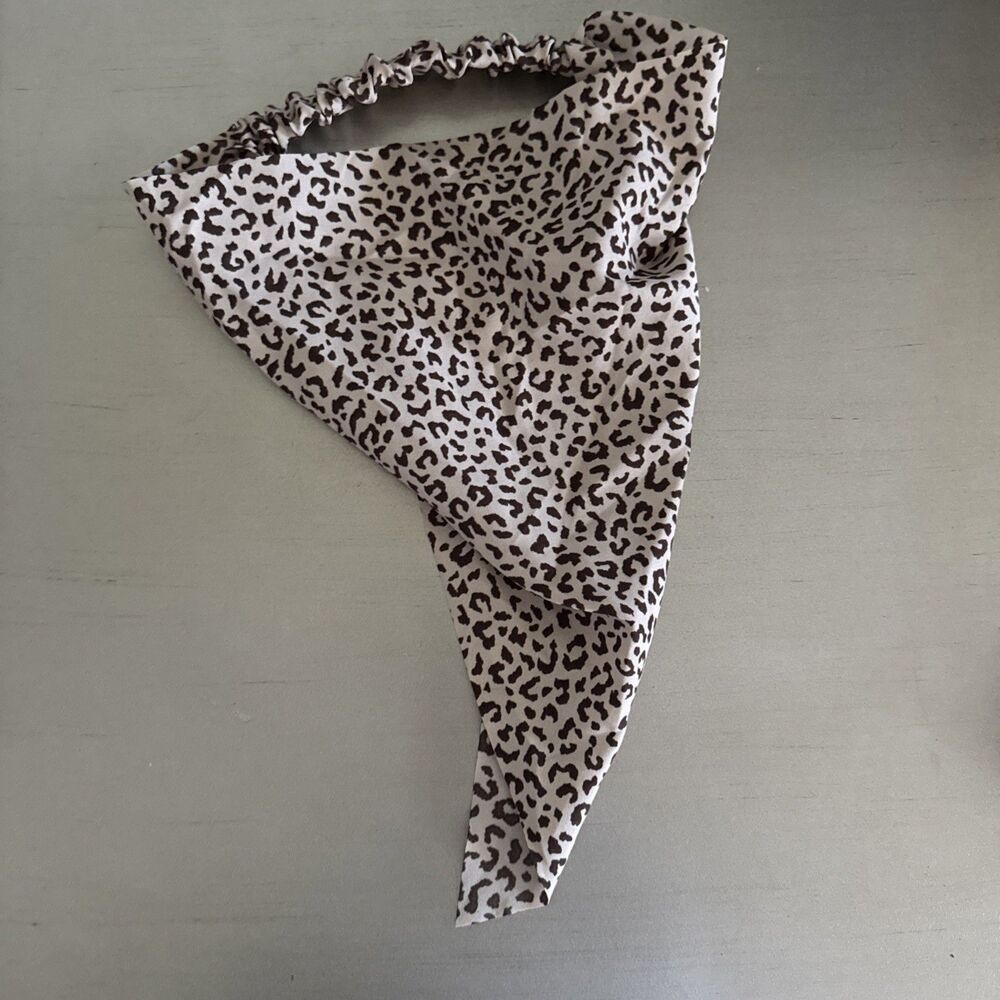 Leopard Print Bandana Headband with Elastic Back – Cheetah Animal Print